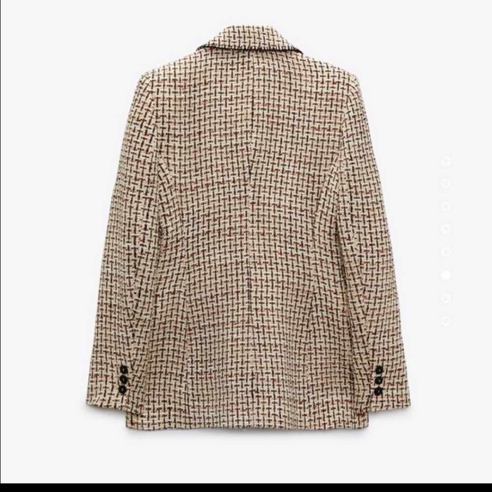 BNWT! Zara double-breasted textured weave blazer - Picture 6 of 7